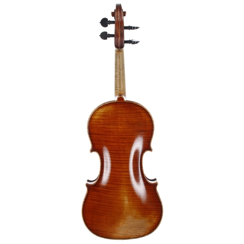 2472 - Good violin labelled Georges Mougenot, Luthier, Conservatoire Royal, Brussels 1909; also signed on t... 