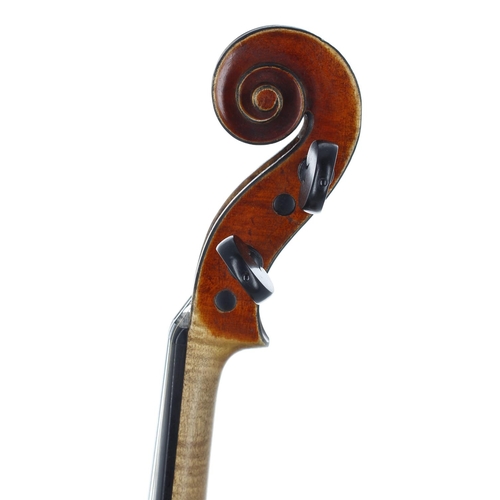 2472 - Good violin labelled Georges Mougenot, Luthier, Conservatoire Royal, Brussels 1909; also signed on t... 