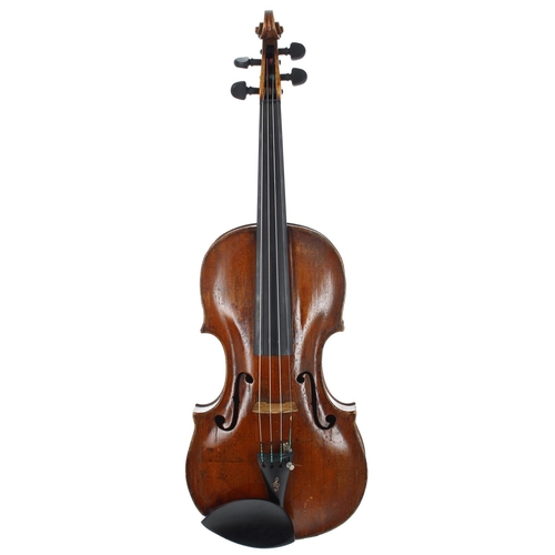 2477 - Good late 18th century German violin by and labelled Puncraty Reber fecit, Mogonty Ao. 1786; also be... 