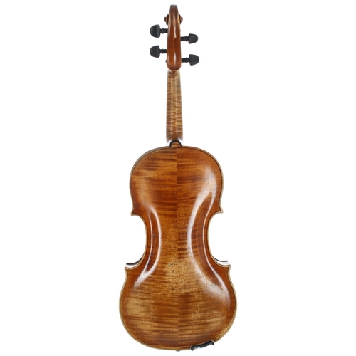 2477 - Good late 18th century German violin by and labelled Puncraty Reber fecit, Mogonty Ao. 1786; also be... 