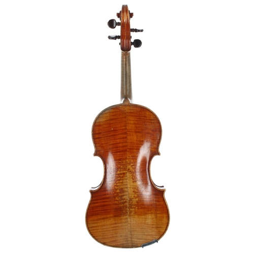 2479 - Violin of the Derazey School circa 1880 labelled Joseph Guarnerius..., the two piece back of faint m... 