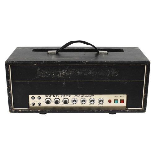 958 - Sound City One Hundred guitar amplifier head, made in England, circa 1967*Please note: Gardiner Houl... 