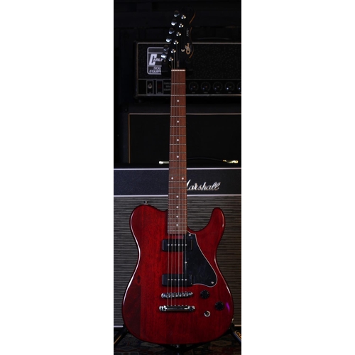 767 - 2021 G&L Tribute Series ASAT P90 electric guitar, made in Indonesia; Body: trans cherry red fini... 