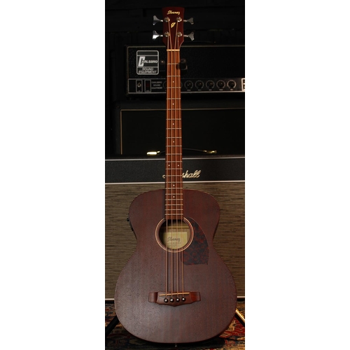 770 - 2015 Ibanez PCBE12MH-OPM electro-acoustic bass guitar, made in China; Body: mahogany, a few minor di... 