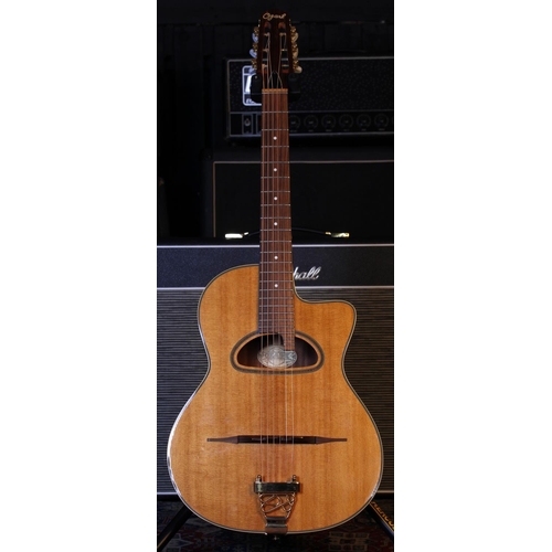 742 - Ozark Professional 3513 jazz acoustic guitar; Back and sides: mahogany; Top: cedar; Neck: mahogany; ... 