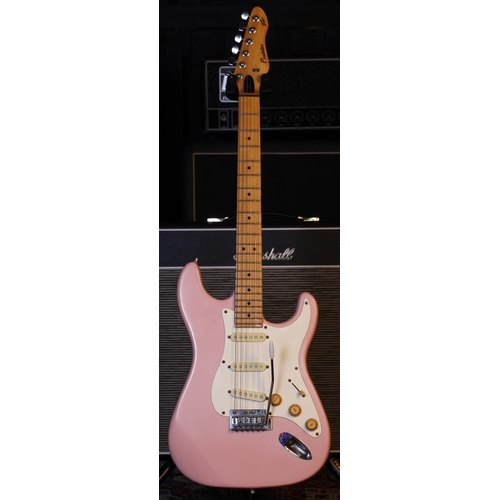 776 - 1980s Peavey Predator Script Logo electric guitar, made in USA, circa 1990; Body: pink refinish; Nec... 