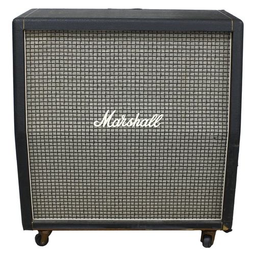 928 - Marshall 1960 4 x 12 guitar amplifier speaker cabinet, made in England, circa 1971, ser. no. 40972, ... 