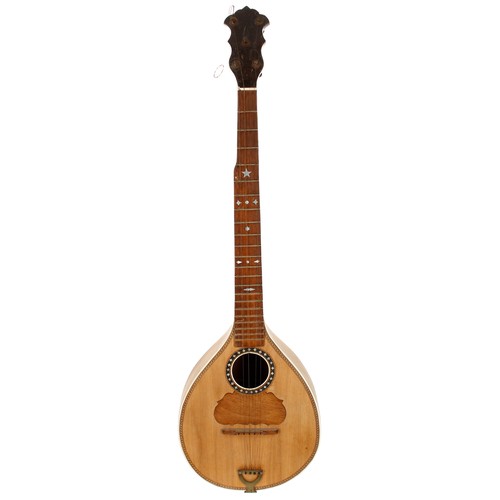 1715 - 'Banjola', circa 2000, the body of flatbacked mandolin form, the neck as associated with a five stri... 