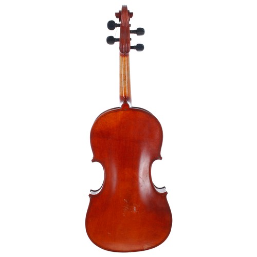 2066 - French violin labelled Le Lorrain, 14 1/8