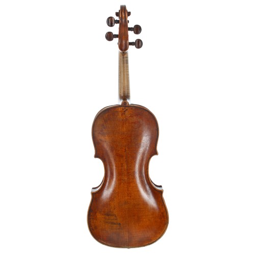 2067 - Interesting late 18th/early 19th century Mittenwald violin in need of restoration, unlabelled, 14