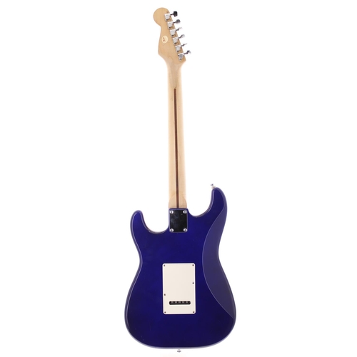 505 - Ray Majors - S Type electric guitar comprising metallic purple finished body, maple board neck, gene... 