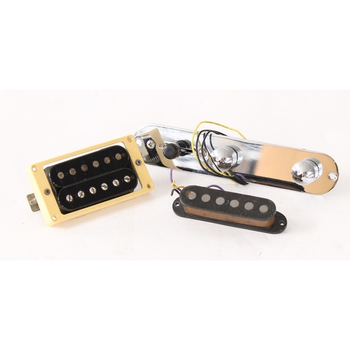 524 - Ray Majors - Schecter USA single coil guitar pickup; together with an unknown humbucker guitar picku... 