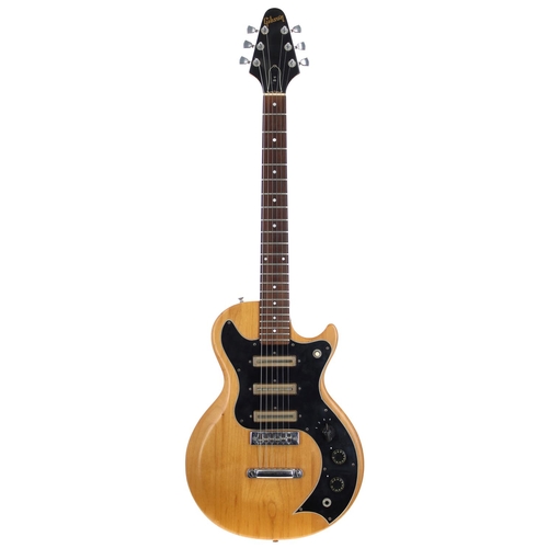 146 - 1975 Gibson S-1 electric guitar, made in USA; Body: natural maple, light buckle marks to back and a ... 