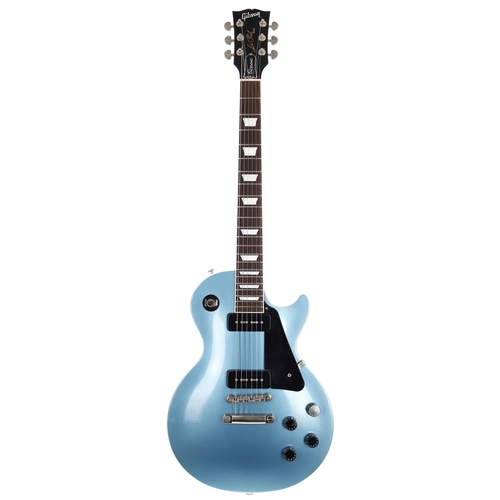 147 - 2018 Gibson Les Paul Classic P90 electric guitar, made in USA; Body: Pelham blue finished top upon m... 