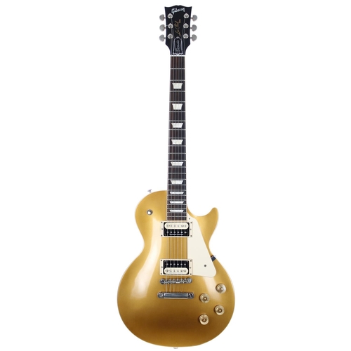 152 - 2017 Gibson Les Paul Classic electric guitar; Body: gold top finish upon mahogany back, lacquer chec... 