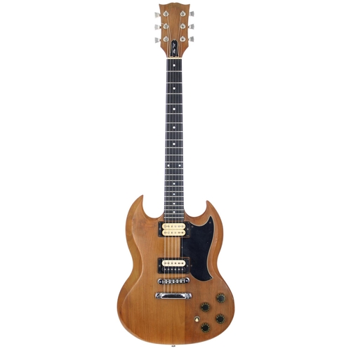 154 - 1979 Gibson Firebrand 'The SG' electric guitar, made in USA; Body: natural finish, heavy buckle wear... 