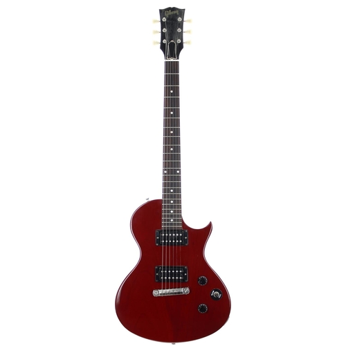 160 - 1996 Gibson The Hawk electric guitar, made in USA; Body: cherry red finish, surface buckle scratches... 