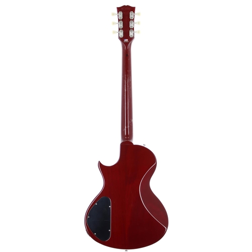 160 - 1996 Gibson The Hawk electric guitar, made in USA; Body: cherry red finish, surface buckle scratches... 