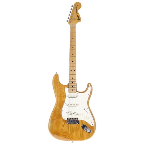 71 - 1974 Fender Stratocaster electric guitar, made in USA; Body: natural finished three piece body, buck... 