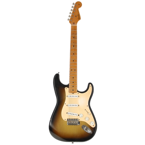 79 - 1987 Fender AVRI Stratocaster electric guitar with replacement two-one sunburst finish body; Body: t... 