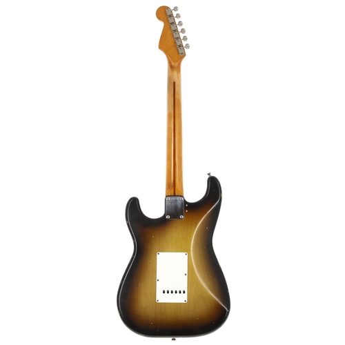 79 - 1987 Fender AVRI Stratocaster electric guitar with replacement two-one sunburst finish body; Body: t... 