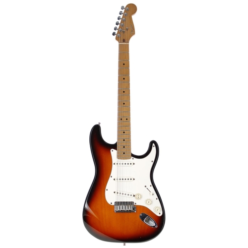 84 - 1996 Fender American Standard Stratocaster electric guitar, made in USA; Body: sunburst finish, a fe... 