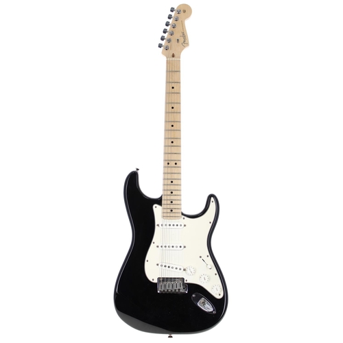 87 - 2007 Fender American Stratocaster electric guitar, made in USA; Body: black finish, a few light surf... 