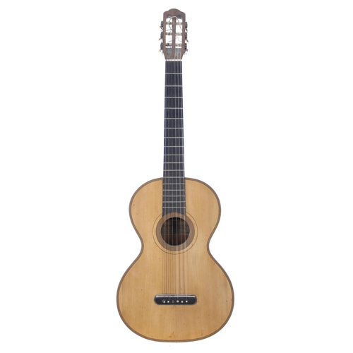 3514 - Guitar with a manuscript label Selected by Madame Sydney Pratten London 1875, 22a Dorset Street, Por... 