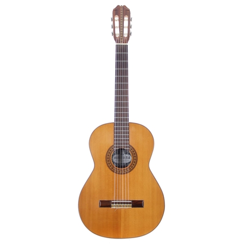 3522 - Kiso Suzuki 9500 classical guitar; Back and sides: mahogany, light dings and marks; Top: natural spr... 