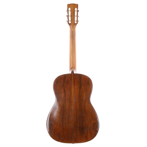 3526 - Antique classical guitar labelled Alejandro Roca y Hermanos; Back and sides: Brazilian rosewood, var... 
