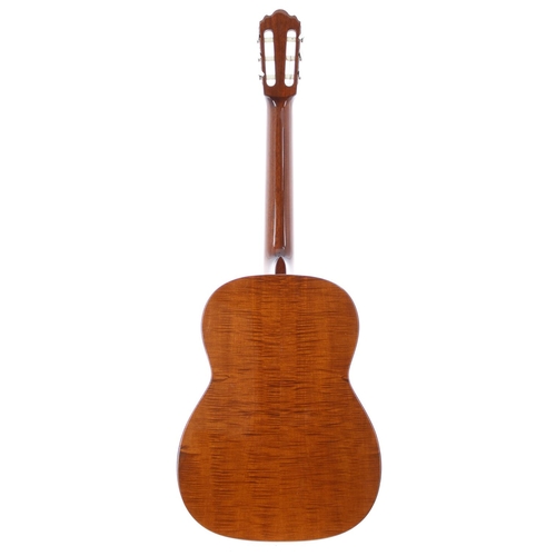3551 - 1977 Helmut Hanika classical guitar; Back and sides: tight grained maple, hairline crack to treble s... 