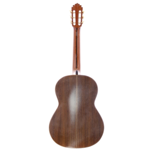 3553 - Manuel Rodriguez Model C classical guitar; Back and sides: Indian rosewood, heavy lacquer clouding t... 