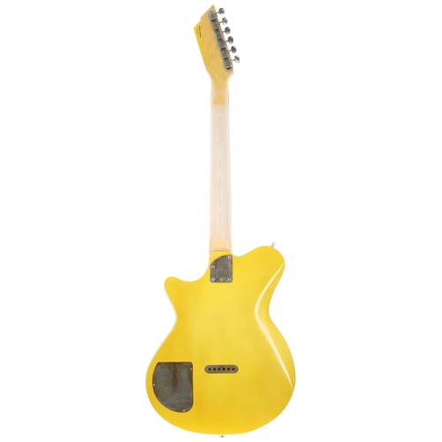 199 - 2023 NCG Bayou electric guitar, made in Nottingham, UK; Body: aged vandalism yellow nitro finish sol... 