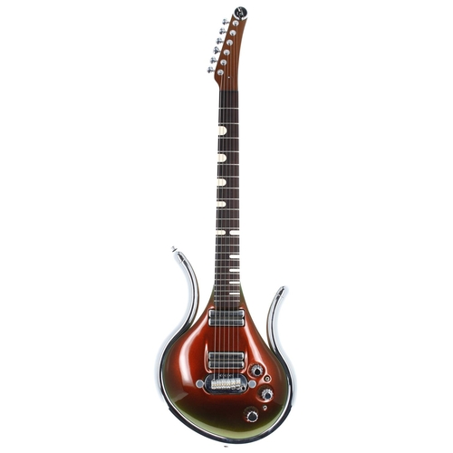 331 - Gus G1 Midi electric guitar, made in England; Body: copper green metallic finish with chrome bar sur... 