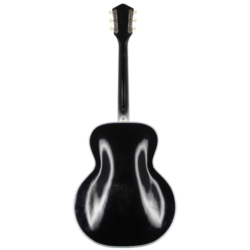 340 - 1950s Harmony H956 Montclair archtop guitar, made in USA; Body: black finish with aluminium binding,... 