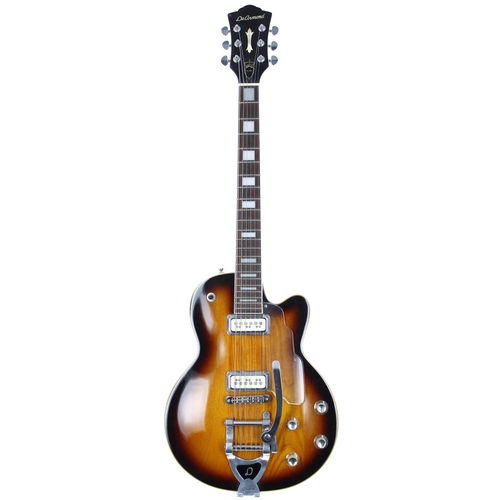 342 - 1998 DeArmond by Guild M-75T electric guitar, made in Korea; Body: two-tone sunburst finish, a few l... 