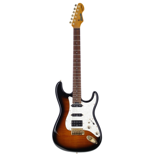 365 - 1990s Levinson Blade Texas Deluxe electric guitar, made in Japan; Body: two-tone sunburst finish; Ne... 