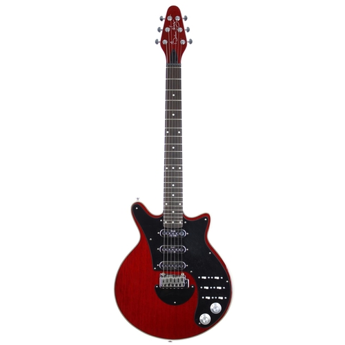 371 - Brian May Guitars Red Special electric guitar, made in Korea; Body: red finish; Neck: good; Fretboar... 