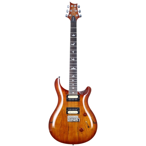 372 - 2018 Paul Reed Smith (PRS) SE Custom electric guitar, made in Korea; Body: amber spalted maple top; ... 