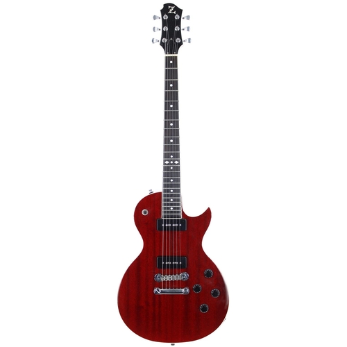 375 - 2014 Zemaitis Z22 p90 electric guitar, made in Korea; Body: cherry finished mahogany, a few light ma... 