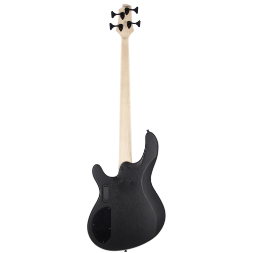 261 - 2021 Cort B4FL MHPZ four string semi-hollow body fretless bass guitar, made in Indonesia; Body: natu... 