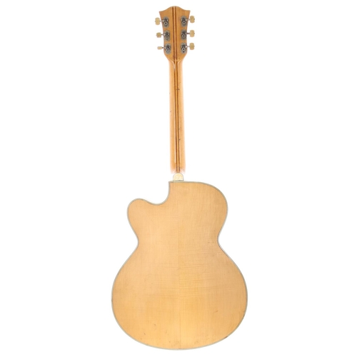 286 - 1964 Hofner President archtop guitar; Body: blonde finish, heavy checking, scratches, dings and mark... 