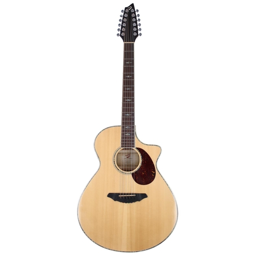 335 - Breedlove Atlas Series Stage J350/EFE twelve string electro-acoustic guitar, made in Korea; Back and... 