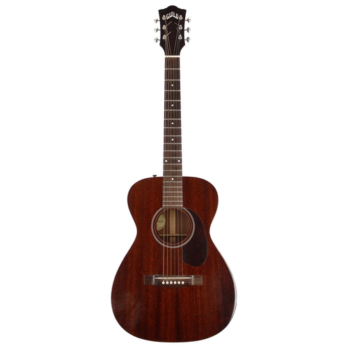 344 - Guild GAD-M20NA acoustic guitar, made in China; Body: mahogany, a few minor dings to edges; Neck: ma... 