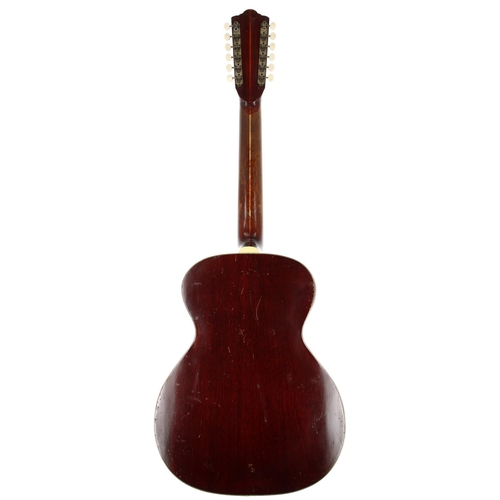 347 - 1964 Guild F-212 twelve string acoustic guitar, made in USA; Back and sides: mahogany, many blemishe... 