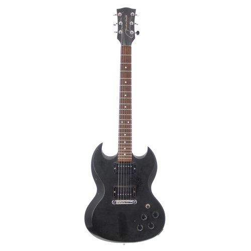 348 - Gordon Smith GSG electric guitar, made in England; Body: black finish, dings throughout, minor finis... 