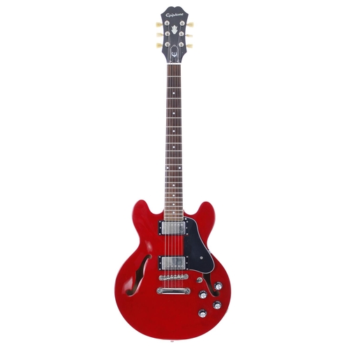 349 - 2013 Epiphone Dot ES-339 semi-hollow body electric guitar; Body: cherry finish, a few light surface ... 