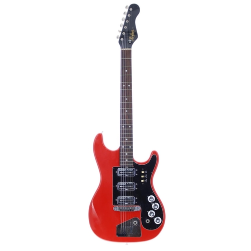 382 - 1970s Hofner 173 electric guitar, made in Germany; Body: red finish, light surface scratches to back... 