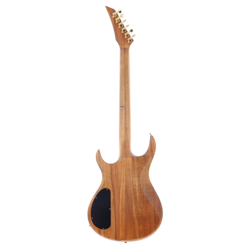 384 - Carvin DC135 electric guitar, made in USA; Body: natural Koa, scratches to back; Neck: good, neck th... 