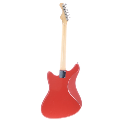 396 - 1960s Vox Consort electric guitar, made in England; Body: Fiesta red finish, surface scratches and d... 